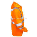 Hi Vis Orange Reflective Full-Zip Lined Sweatshirt